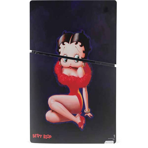 Betty Boop Red Dress PS5 Slim Digital Edition Console Skin